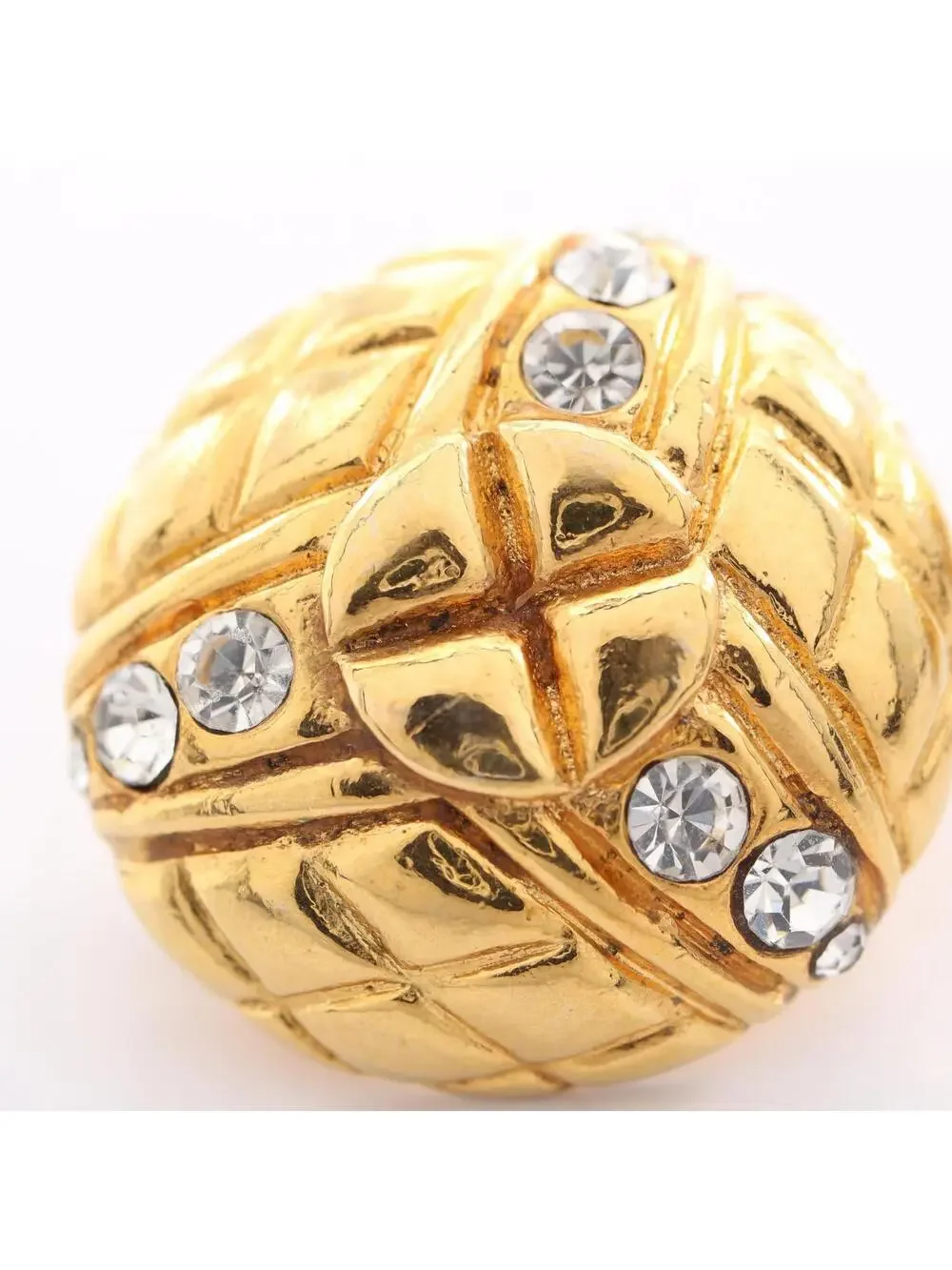 Chanel Matelasse Circle Round Earrings #308081C34B